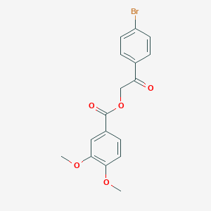 molecular formula C17H15BrO5 B400250 2-(4-Bromophenyl)-2-oxoethyl 3,4-dimethoxybenzoate 