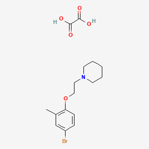 molecular formula C16H22BrNO5 B4002501 1-[2-(4-Bromo-2-methylphenoxy)ethyl]piperidine;oxalic acid 