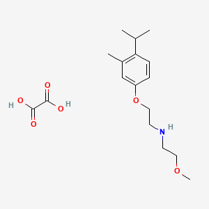 molecular formula C17H27NO6 B4002514 2-methoxy-N-[2-(3-methyl-4-propan-2-ylphenoxy)ethyl]ethanamine;oxalic acid 