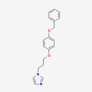 molecular formula C19H20N2O2 B4002524 1-[3-(4-phenylmethoxyphenoxy)propyl]imidazole 