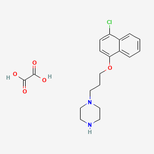 molecular formula C19H23ClN2O5 B4002537 1-[3-(4-Chloronaphthalen-1-yl)oxypropyl]piperazine;oxalic acid 