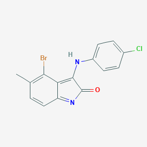 molecular formula C15H10BrClN2O B400254 4-bromo-3-(4-chloroanilino)-5-methylindol-2-one 
