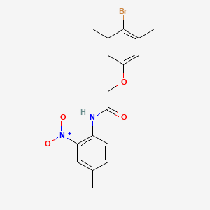 molecular formula C17H17BrN2O4 B4002550 2-(4-bromo-3,5-dimethylphenoxy)-N-(4-methyl-2-nitrophenyl)acetamide 