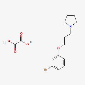 molecular formula C15H20BrNO5 B4002559 1-[3-(3-Bromophenoxy)propyl]pyrrolidine;oxalic acid 