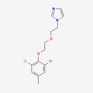 molecular formula C14H16BrClN2O2 B4002571 1-[2-[2-(2-bromo-6-chloro-4-methylphenoxy)ethoxy]ethyl]imidazole 