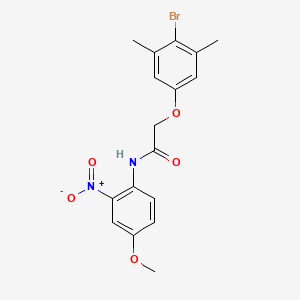 molecular formula C17H17BrN2O5 B4002577 2-(4-bromo-3,5-dimethylphenoxy)-N-(4-methoxy-2-nitrophenyl)acetamide 