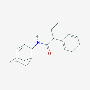 molecular formula C20H27NO B4002584 2-phenyl-N-(tricyclo[3.3.1.1~3,7~]dec-2-yl)butanamide 