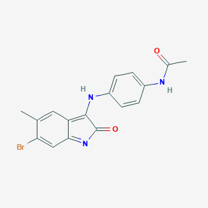 molecular formula C17H14BrN3O2 B400259 N-[4-[(6-bromo-5-methyl-2-oxoindol-3-yl)amino]phenyl]acetamide 
