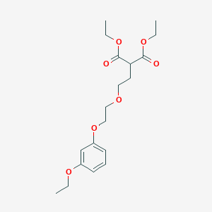 molecular formula C19H28O7 B4002594 Diethyl 2-[2-[2-(3-ethoxyphenoxy)ethoxy]ethyl]propanedioate 