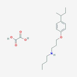 N-[3-(4-butan-2-ylphenoxy)propyl]butan-1-amine;oxalic acid