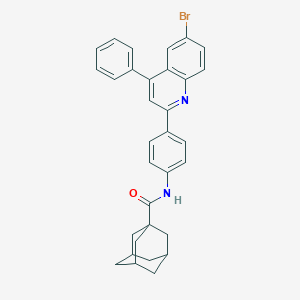 N-[4-(6-bromo-4-phenyl-2-quinolinyl)phenyl]-1-adamantanecarboxamide