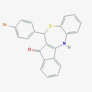 molecular formula C22H14BrNOS B400261 11-(4-Bromophenyl)-5,11-dihydroindeno[2,1-c][1,5]benzothiazepin-12-one CAS No. 326010-46-2
