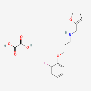 3-(2-fluorophenoxy)-N-(furan-2-ylmethyl)propan-1-amine;oxalic acid