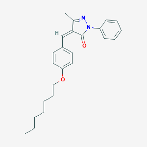 molecular formula C24H28N2O2 B400263 4-[4-(heptyloxy)benzylidene]-5-methyl-2-phenyl-2,4-dihydro-3H-pyrazol-3-one 