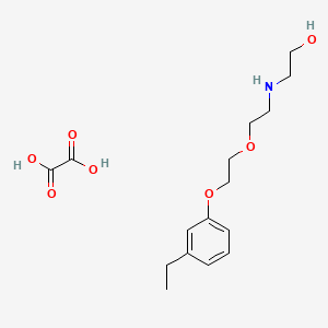 2-[2-[2-(3-Ethylphenoxy)ethoxy]ethylamino]ethanol;oxalic acid