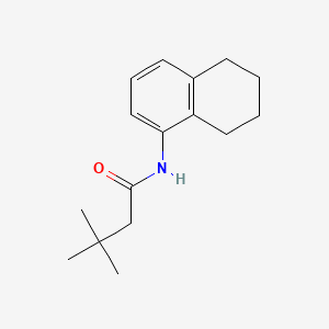 molecular formula C16H23NO B4002656 3,3-dimethyl-N-(5,6,7,8-tetrahydro-1-naphthalenyl)butanamide 