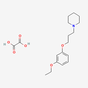 molecular formula C18H27NO6 B4002663 1-[3-(3-Ethoxyphenoxy)propyl]piperidine;oxalic acid 