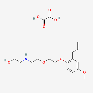 molecular formula C18H27NO8 B4002674 2-[2-[2-(4-Methoxy-2-prop-2-enylphenoxy)ethoxy]ethylamino]ethanol;oxalic acid 