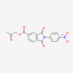 molecular formula C18H12N2O7 B4002686 2-oxopropyl 2-(4-nitrophenyl)-1,3-dioxo-5-isoindolinecarboxylate 