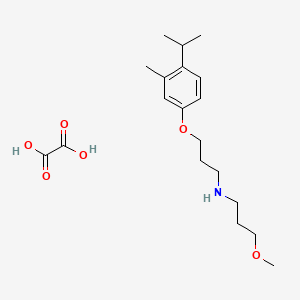 molecular formula C19H31NO6 B4002695 3-methoxy-N-[3-(3-methyl-4-propan-2-ylphenoxy)propyl]propan-1-amine;oxalic acid 