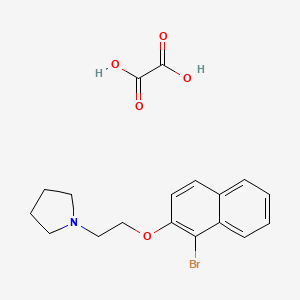 molecular formula C18H20BrNO5 B4002699 1-[2-(1-Bromonaphthalen-2-yl)oxyethyl]pyrrolidine;oxalic acid 