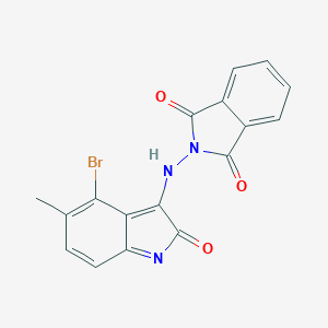 molecular formula C17H10BrN3O3 B400270 2-[(4-bromo-5-methyl-2-oxoindol-3-yl)amino]isoindole-1,3-dione 