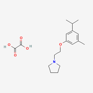 molecular formula C18H27NO5 B4002706 1-[2-(3-isopropyl-5-methylphenoxy)ethyl]pyrrolidine oxalate 