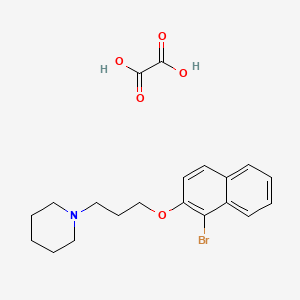 molecular formula C20H24BrNO5 B4002741 1-[3-(1-Bromonaphthalen-2-yl)oxypropyl]piperidine;oxalic acid 