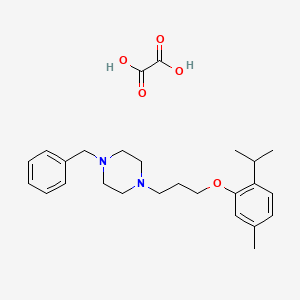 1-Benzyl-4-[3-(5-methyl-2-propan-2-ylphenoxy)propyl]piperazine;oxalic acid