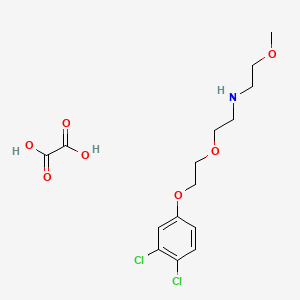 molecular formula C15H21Cl2NO7 B4002759 N-[2-[2-(3,4-dichlorophenoxy)ethoxy]ethyl]-2-methoxyethanamine;oxalic acid 