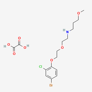 molecular formula C16H23BrClNO7 B4002778 N-[2-[2-(4-bromo-2-chlorophenoxy)ethoxy]ethyl]-3-methoxypropan-1-amine;oxalic acid 