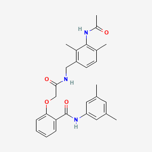 2-[2-[(3-acetamido-2,4-dimethylphenyl)methylamino]-2-oxoethoxy]-N-(3,5-dimethylphenyl)benzamide