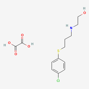 2-[3-(4-Chlorophenyl)sulfanylpropylamino]ethanol;oxalic acid