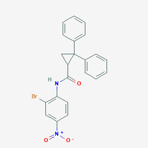 molecular formula C22H17BrN2O3 B400281 N-(2-bromo-4-nitrophenyl)-2,2-diphenylcyclopropanecarboxamide 