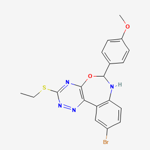 10-bromo-3-(ethylthio)-6-(4-methoxyphenyl)-6,7-dihydro[1,2,4]triazino[5,6-d][3,1]benzoxazepine