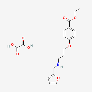 molecular formula C19H23NO8 B4002838 Ethyl 4-[3-(furan-2-ylmethylamino)propoxy]benzoate;oxalic acid 