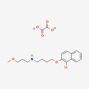 4-(1-bromonaphthalen-2-yl)oxy-N-(3-methoxypropyl)butan-1-amine;oxalic acid