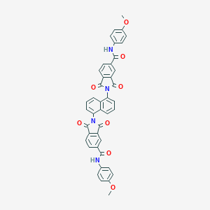 molecular formula C42H28N4O8 B400285 N-[4-(methyloxy)phenyl]-2-{5-[5-({[4-(methyloxy)phenyl]amino}carbonyl)-1,3-dioxo-1,3-dihydro-2H-isoindol-2-yl]naphthalen-1-yl}-1,3-dioxo-2,3-dihydro-1H-isoindole-5-carboxamide 