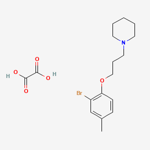 molecular formula C17H24BrNO5 B4002857 1-[3-(2-Bromo-4-methylphenoxy)propyl]piperidine;oxalic acid 