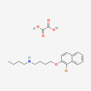 4-(1-bromonaphthalen-2-yl)oxy-N-butylbutan-1-amine;oxalic acid