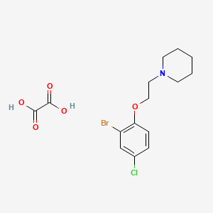 molecular formula C15H19BrClNO5 B4002870 1-[2-(2-Bromo-4-chlorophenoxy)ethyl]piperidine;oxalic acid 