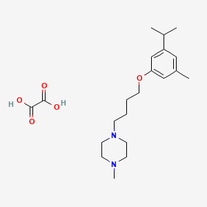 molecular formula C21H34N2O5 B4002879 1-Methyl-4-[4-(3-methyl-5-propan-2-ylphenoxy)butyl]piperazine;oxalic acid 