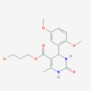 molecular formula C17H21BrN2O5 B400289 3-Bromopropyl 4-(2,5-dimethoxyphenyl)-6-methyl-2-oxo-1,2,3,4-tetrahydropyrimidine-5-carboxylate 