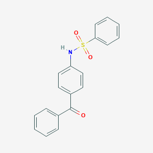 molecular formula C19H15NO3S B040029 Benzenesulfonamide, N-(4-benzoylphenyl)- CAS No. 124400-29-9