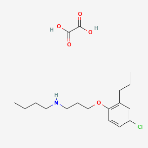 molecular formula C18H26ClNO5 B4002902 N-[3-(4-chloro-2-prop-2-enylphenoxy)propyl]butan-1-amine;oxalic acid 