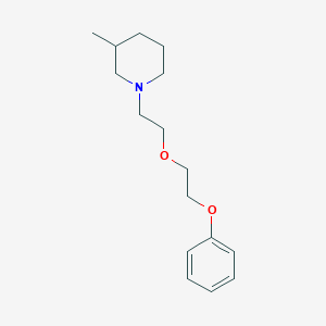 molecular formula C16H25NO2 B4002910 3-methyl-1-[2-(2-phenoxyethoxy)ethyl]piperidine 