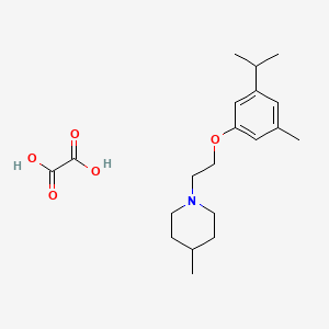 4-Methyl-1-[2-(3-methyl-5-propan-2-ylphenoxy)ethyl]piperidine;oxalic acid