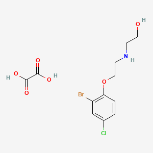 2-[2-(2-Bromo-4-chlorophenoxy)ethylamino]ethanol;oxalic acid