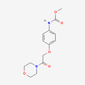 molecular formula C14H18N2O5 B4002964 methyl {4-[2-(4-morpholinyl)-2-oxoethoxy]phenyl}carbamate 