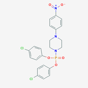 molecular formula C22H20Cl2N3O5P B400297 1-Bis(4-chlorophenoxy)phosphoryl-4-(4-nitrophenyl)piperazine 
